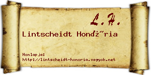 Lintscheidt Honória névjegykártya