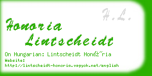 honoria lintscheidt business card